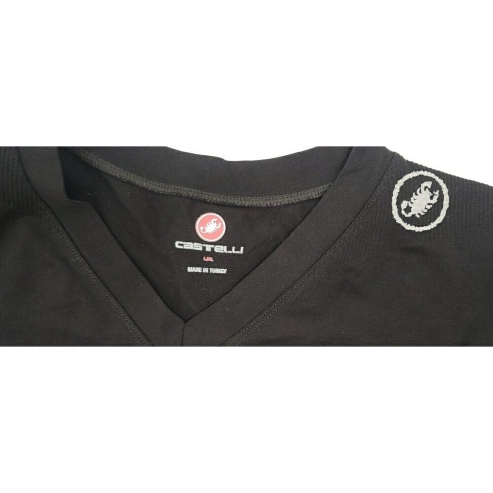 Castelli Cycling ? Shirt Womens L / XL Black Tee Fitted Ribbed Stretch Top - Picture 14 of 16